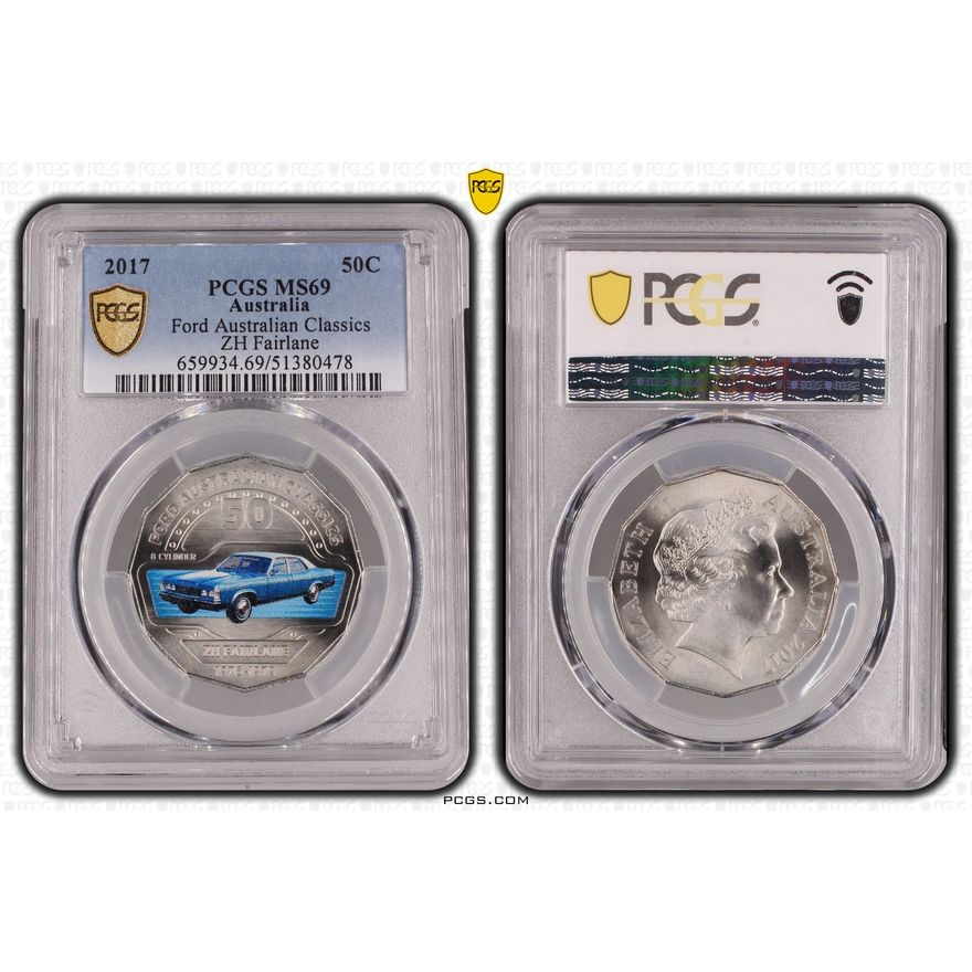 Ford Australian Classics - ZH Fairlane, Fifty Cent, 2017, PCGS MS69