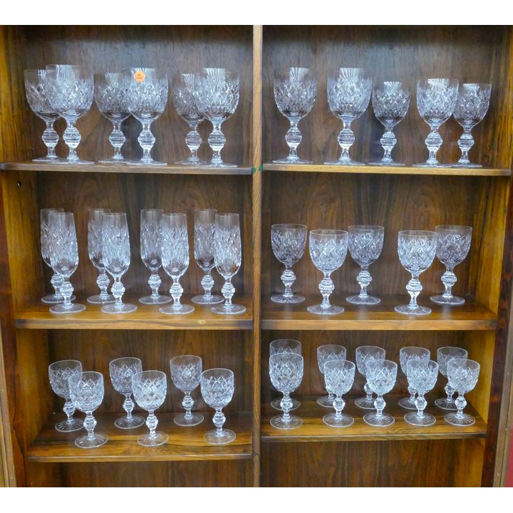 40pc Matching Cut Crystal Stemware 5'' to 8''