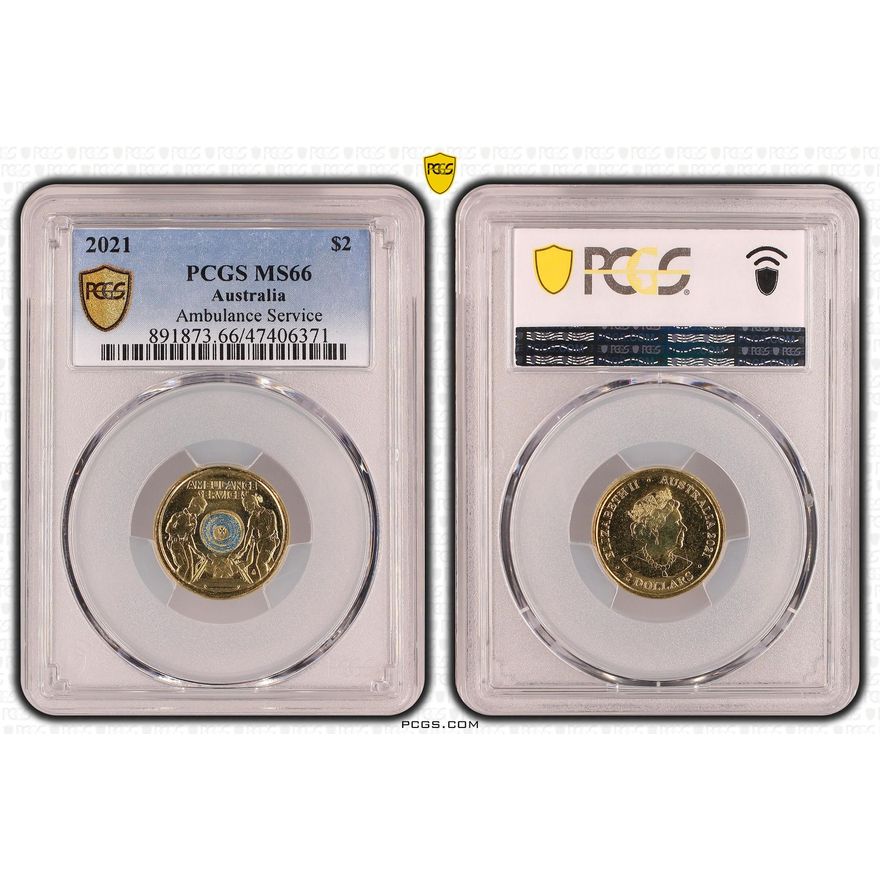 Ambulance Service, Two Dollar, 2021, PCGS MS 66