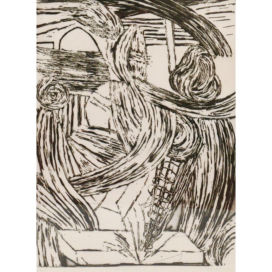 Virginia Paquette ''Departure'' S/N Etching Framed 32''x24''