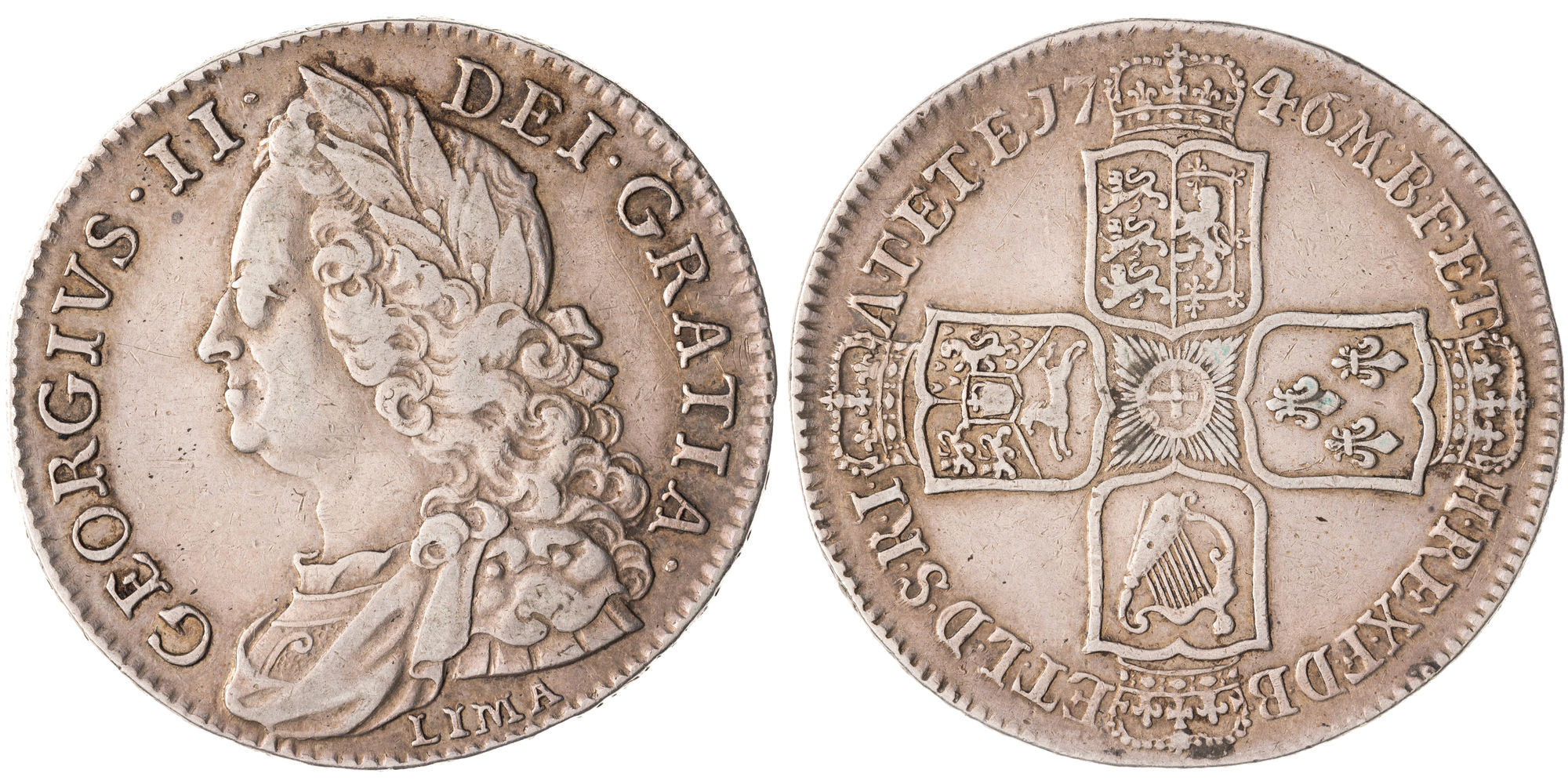 Great Britain, George II, Halfcrown, 1746, aVF