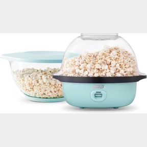 DASH SMARTSTORE DELUXE STIRRING POPCORN MAKER, HOT OIL ELECTRIC POPCORN MACHINE WITH LARGE LID FOR SERVING BOWL AND CONVENIENT STO