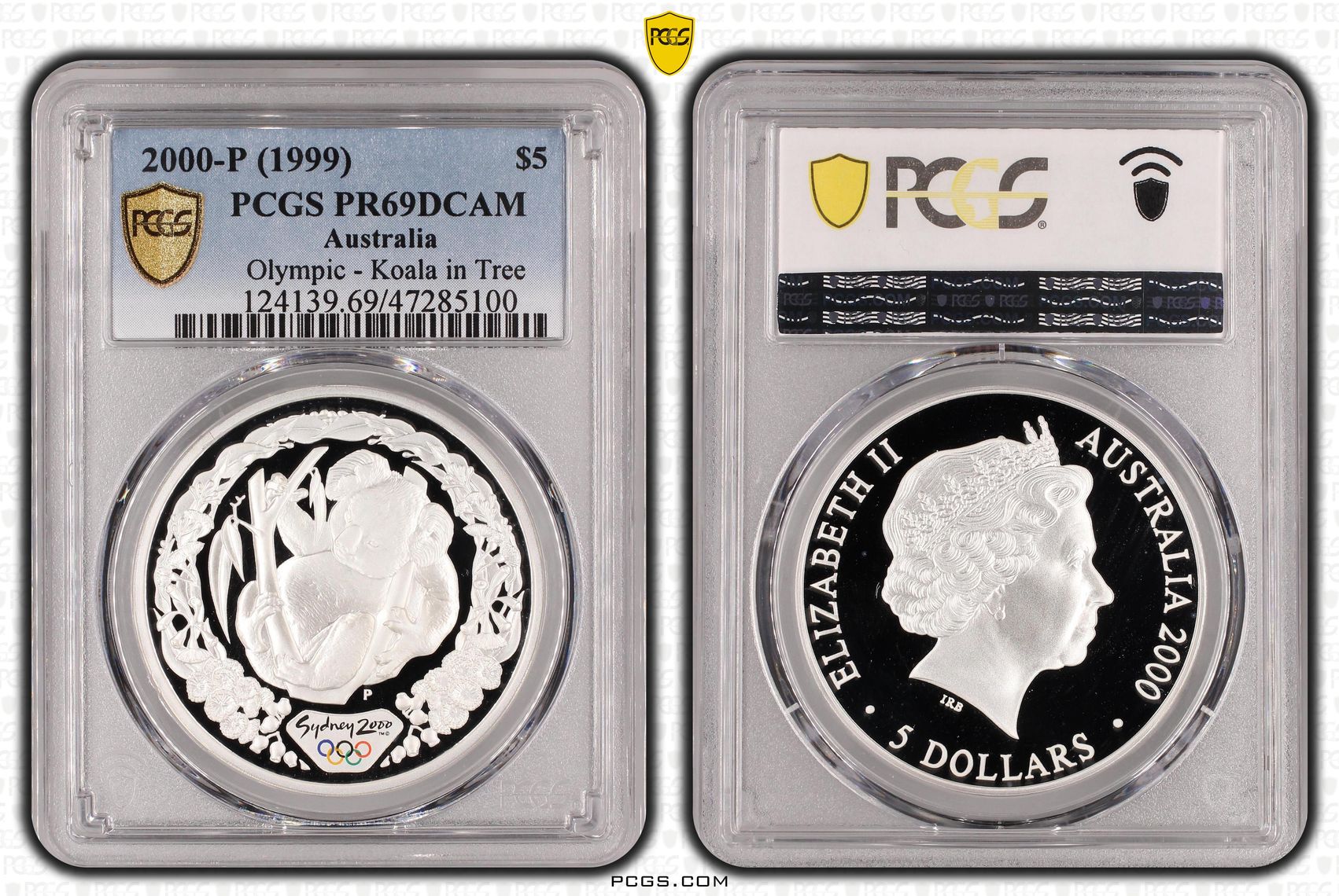 Koala in Tree , Five Dollar, 2000-P, PCGS PR69DCAM
