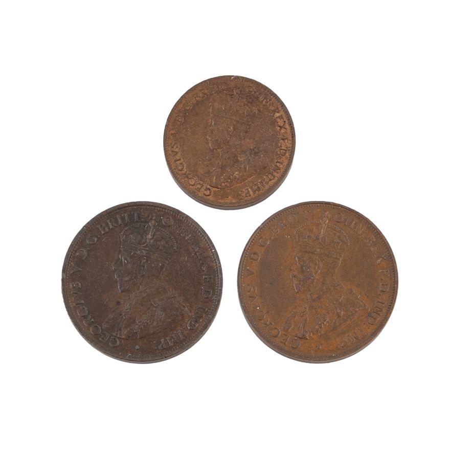 George V, Halfpenny - Penny, 1912-H - 1936,  aEF - aUNC