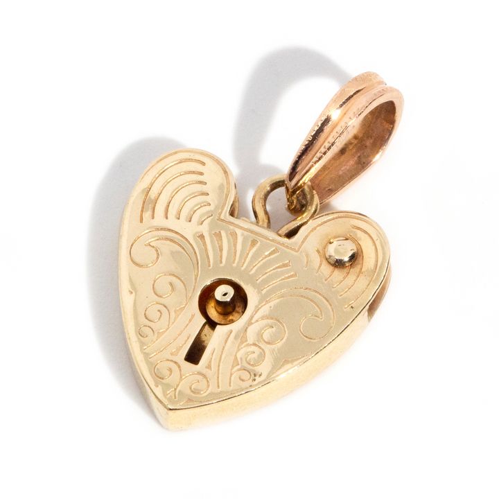 9 Carat Gold Heart Locket Pendant