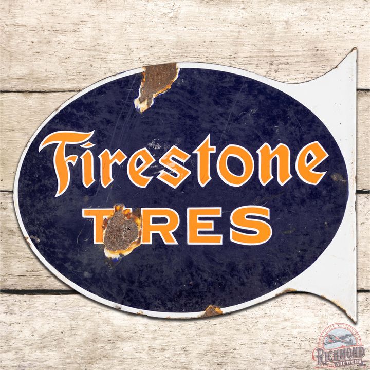 Firestone Tires DS Porcelain Flange Sign