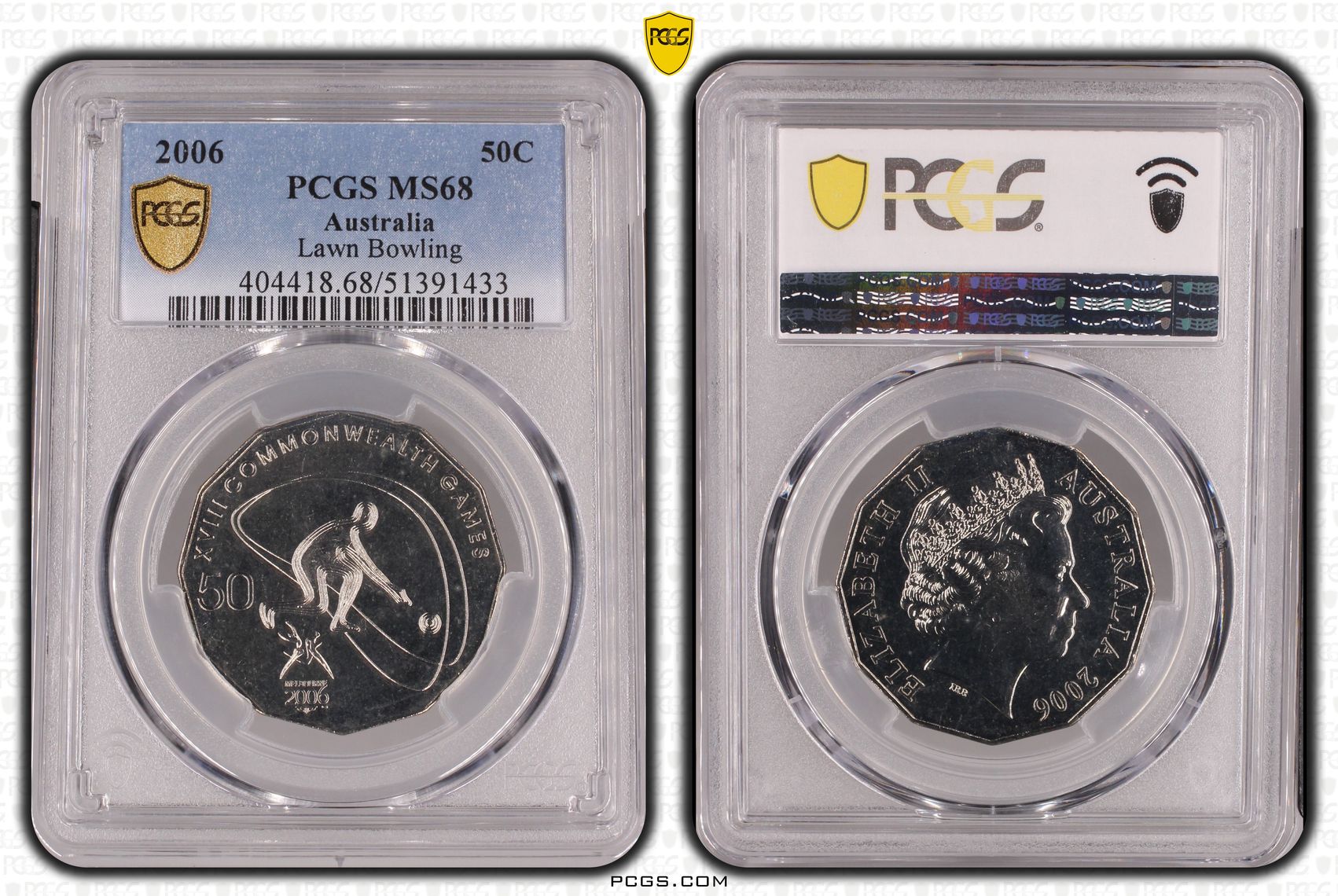 Lawn Bowling, POP 3/0, Fifty Cent, 2006, PCGS MS68