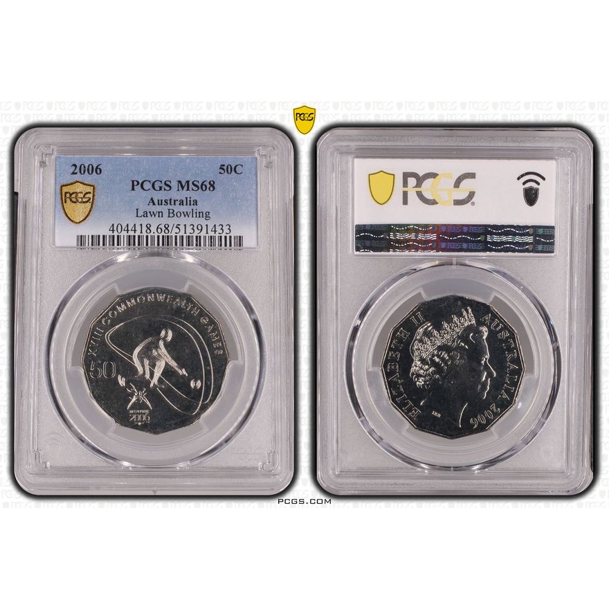 Lawn Bowling, POP 3/0, Fifty Cent, 2006, PCGS MS68