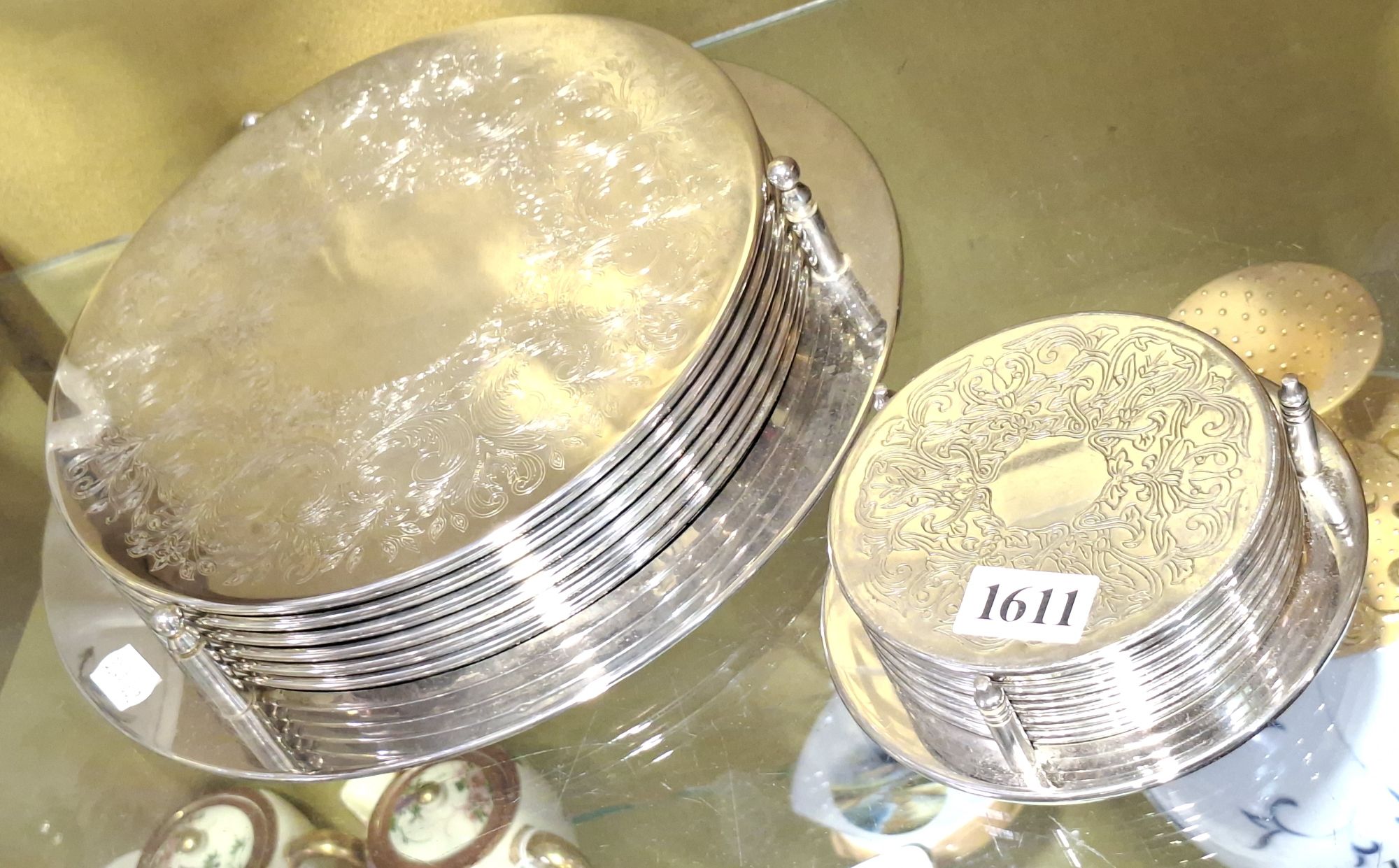 SILVERPLATED TABLE COASTERS