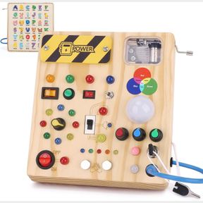TODDLER BUSY BOARD,MONTESSORI TOYS FOR 1-3 YEAR OLD BOYS,SENSORY TRAVEL TOYS,PRESCHOOL LEARNING ACTIVITIES,CHRISTMAS & BIRTHDAY GI