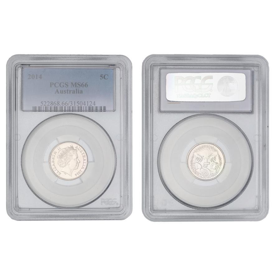 186 · Elizabeth II,  , Five Cent, 2014, PCGS MS66