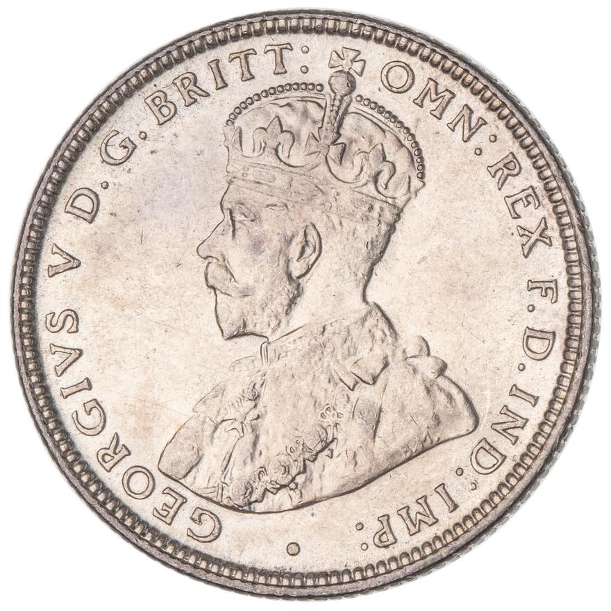 George V, Shilling, 1918-M, UNC