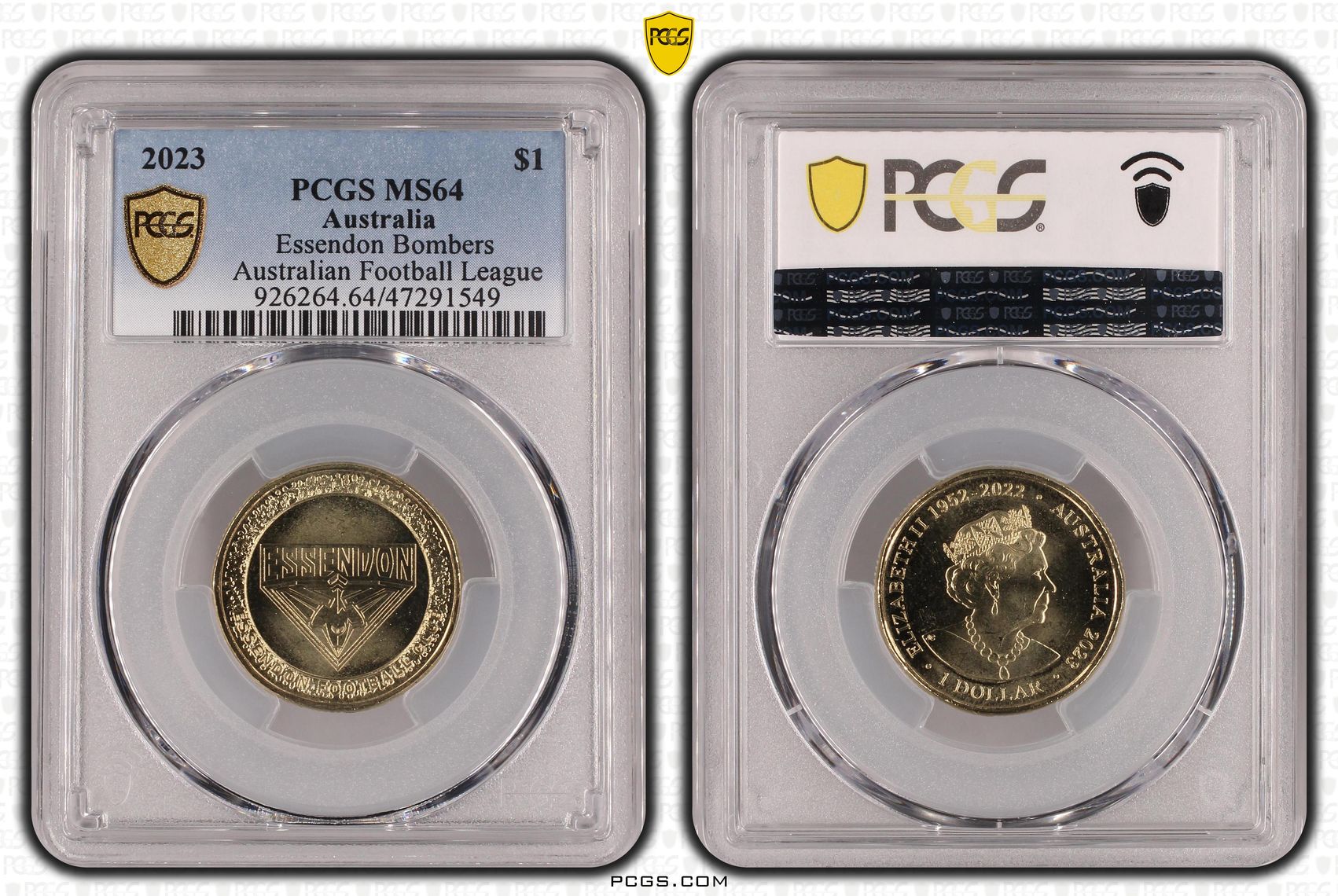 AFL - Essendon Bombers, One Dollar, 2023, PCGS MS 64