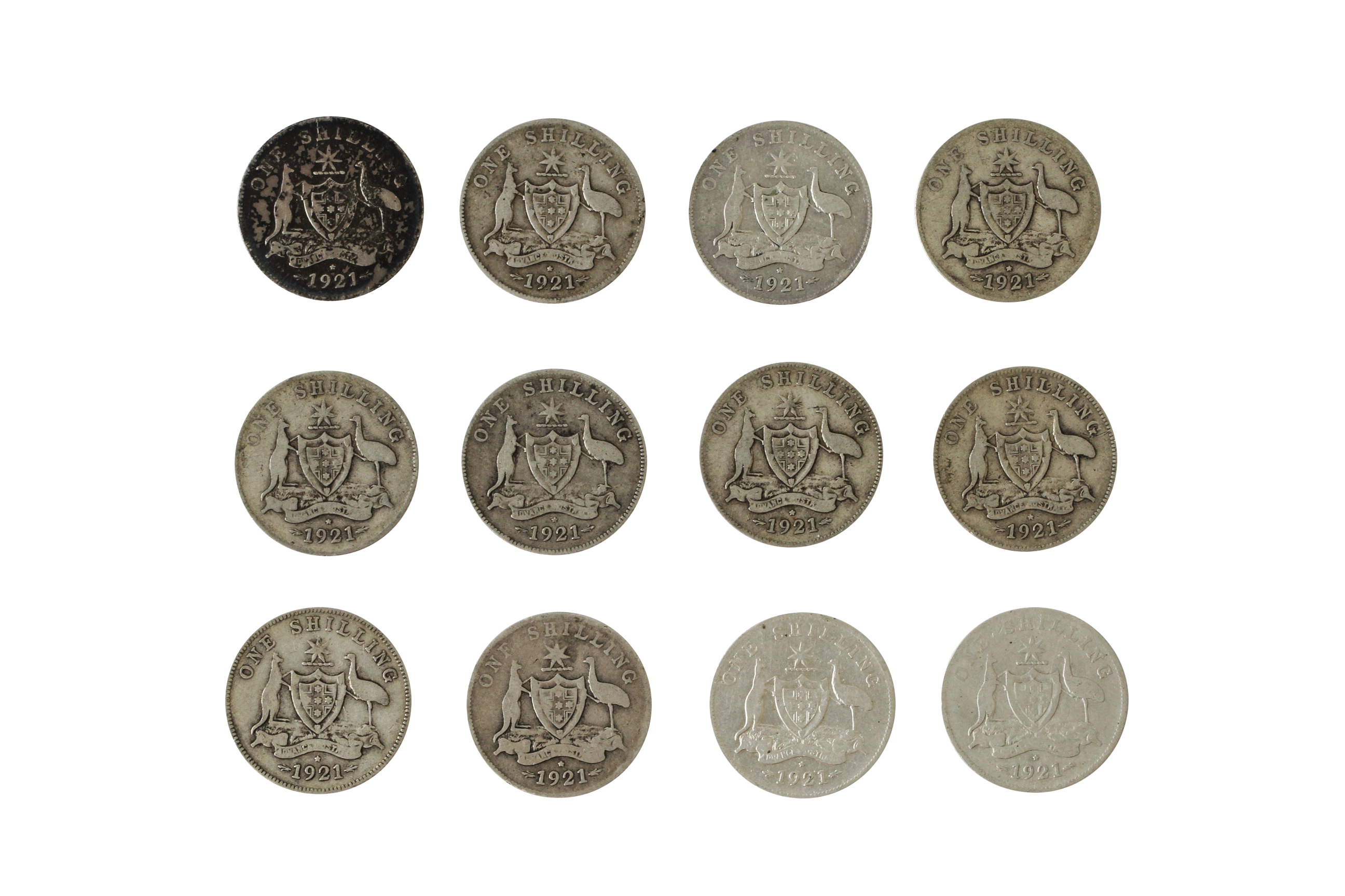 Group, Shillings, 1921*, VG-F