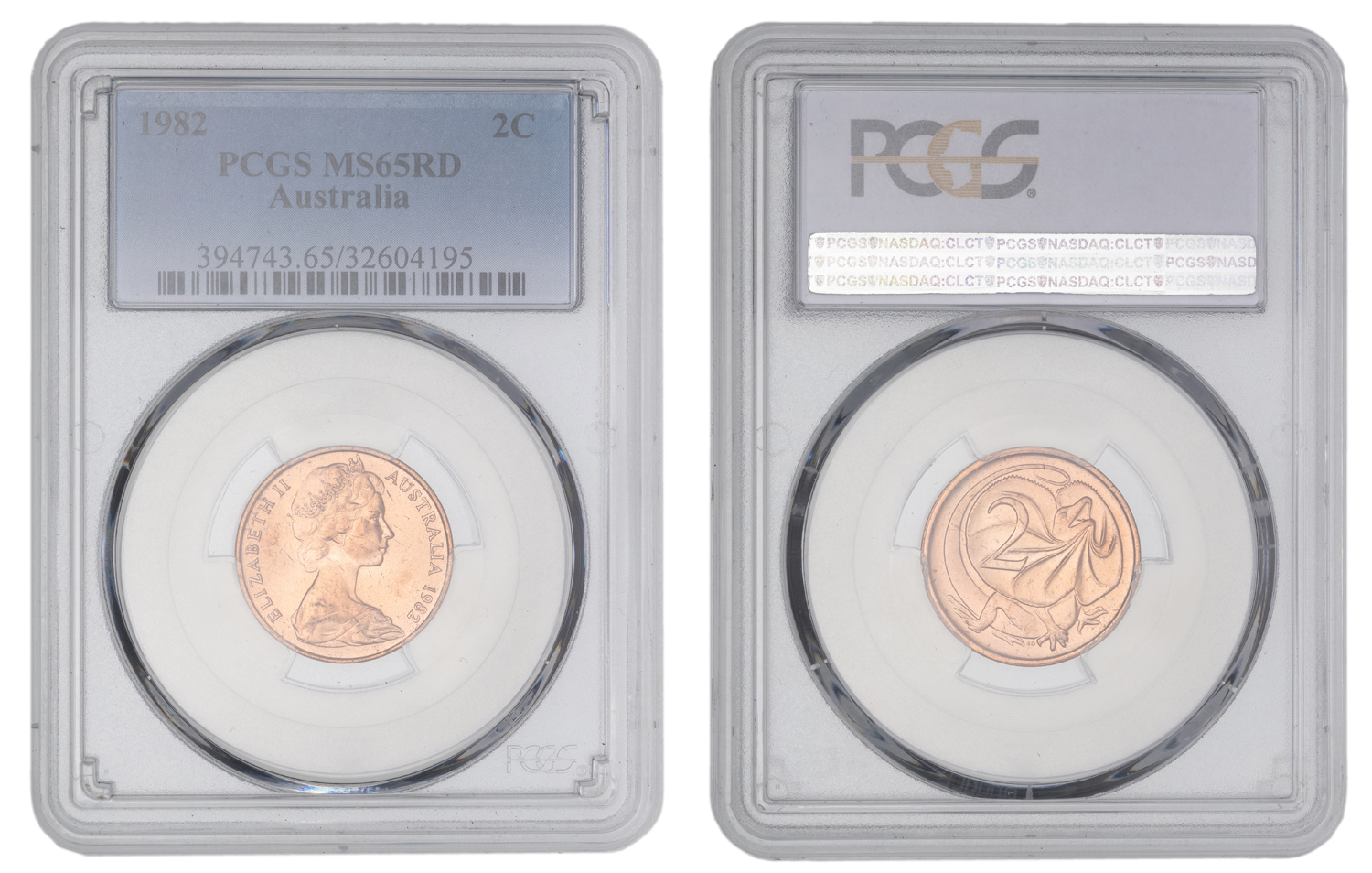 Elizabeth II, Two Cent, 1982, PCGS MS65RD