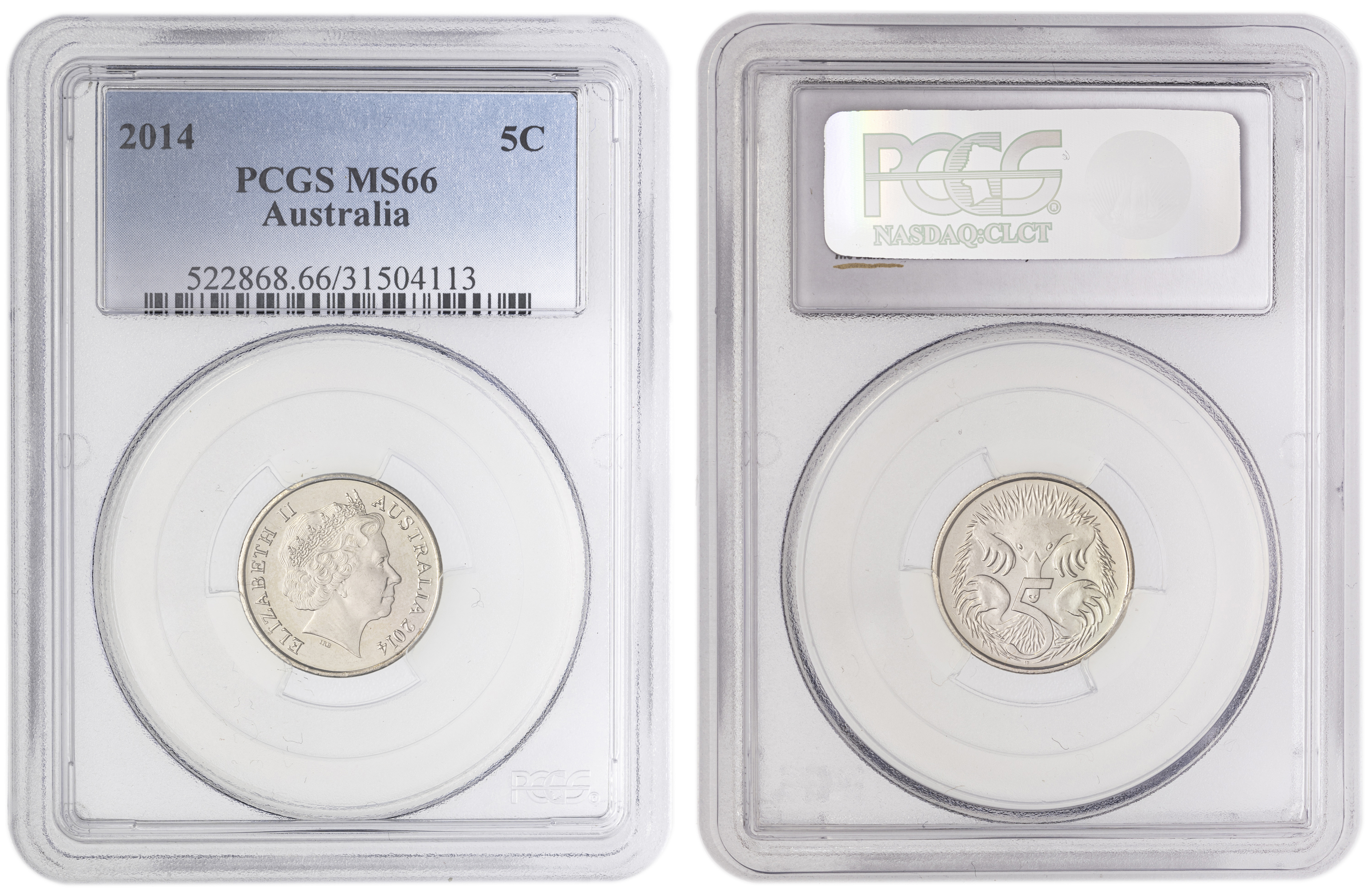, Five Cent, 2014, PCGS MS66