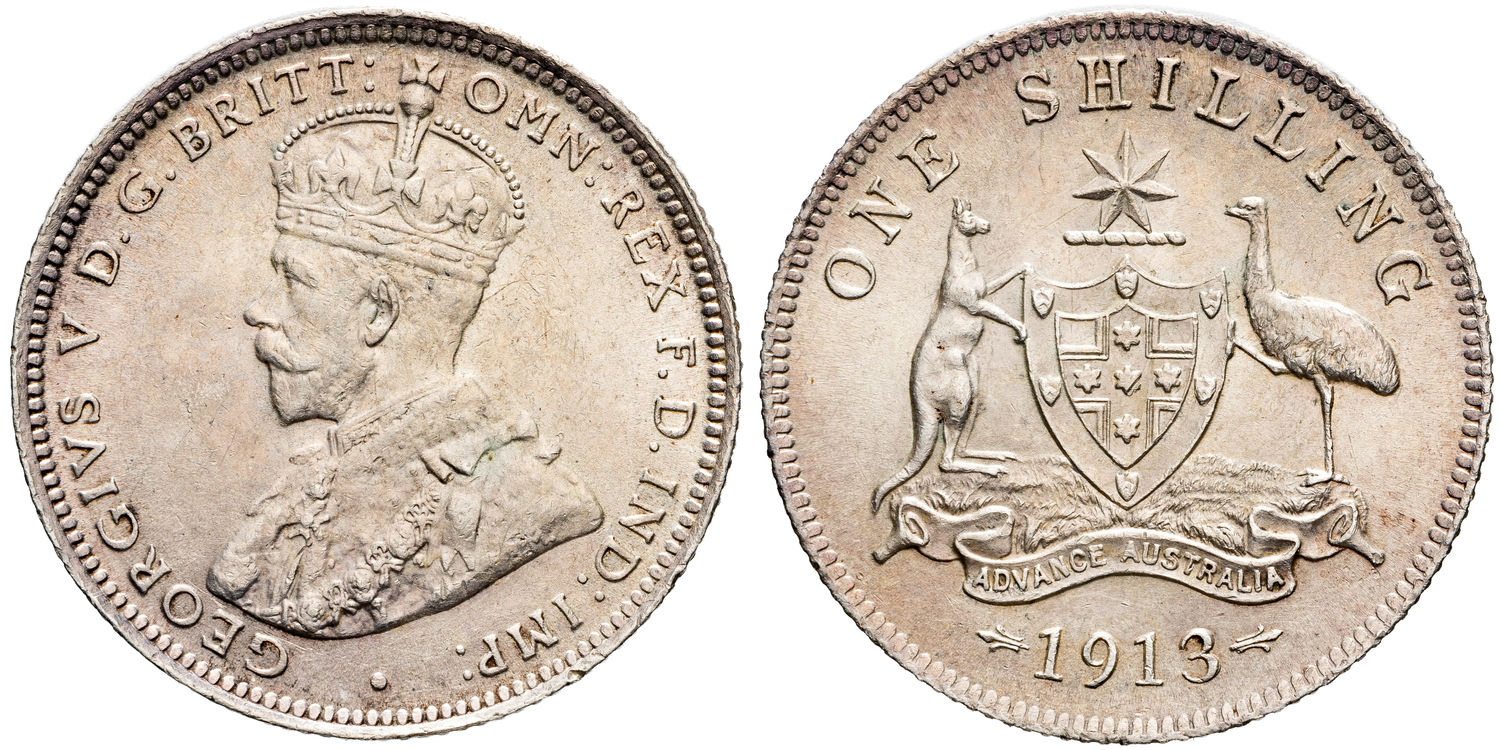 George V, Shilling, 1913, UNC