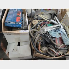 3 Bxs of Used Trailer Lights and Other Car Accessories