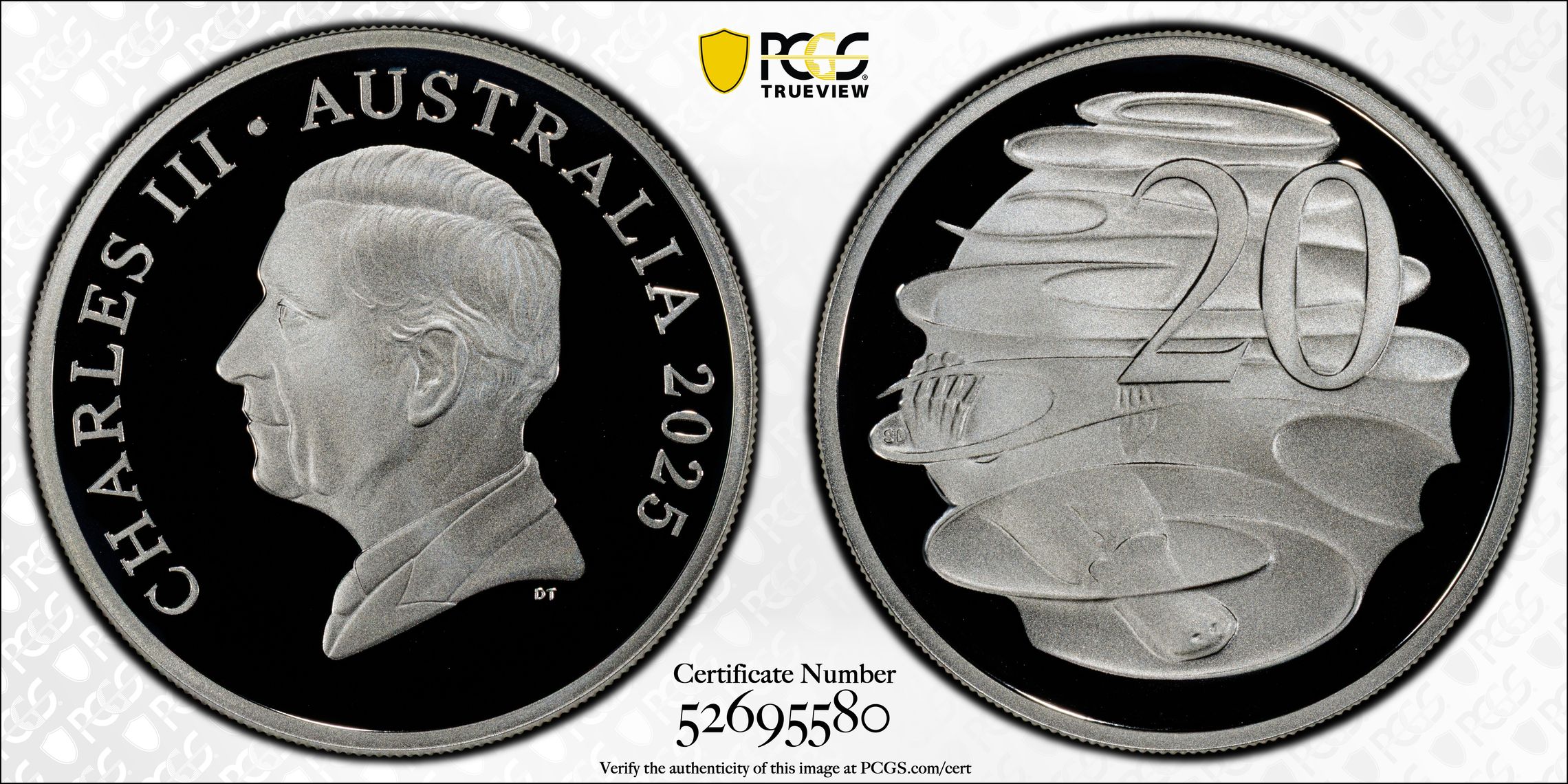 Silver, Twenty Cent, 2025, PCGS PR68DCAM