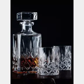 Nachtmann Noblesse Lead Free Crystal 2pc Whiskey Glasses Decanter Set |