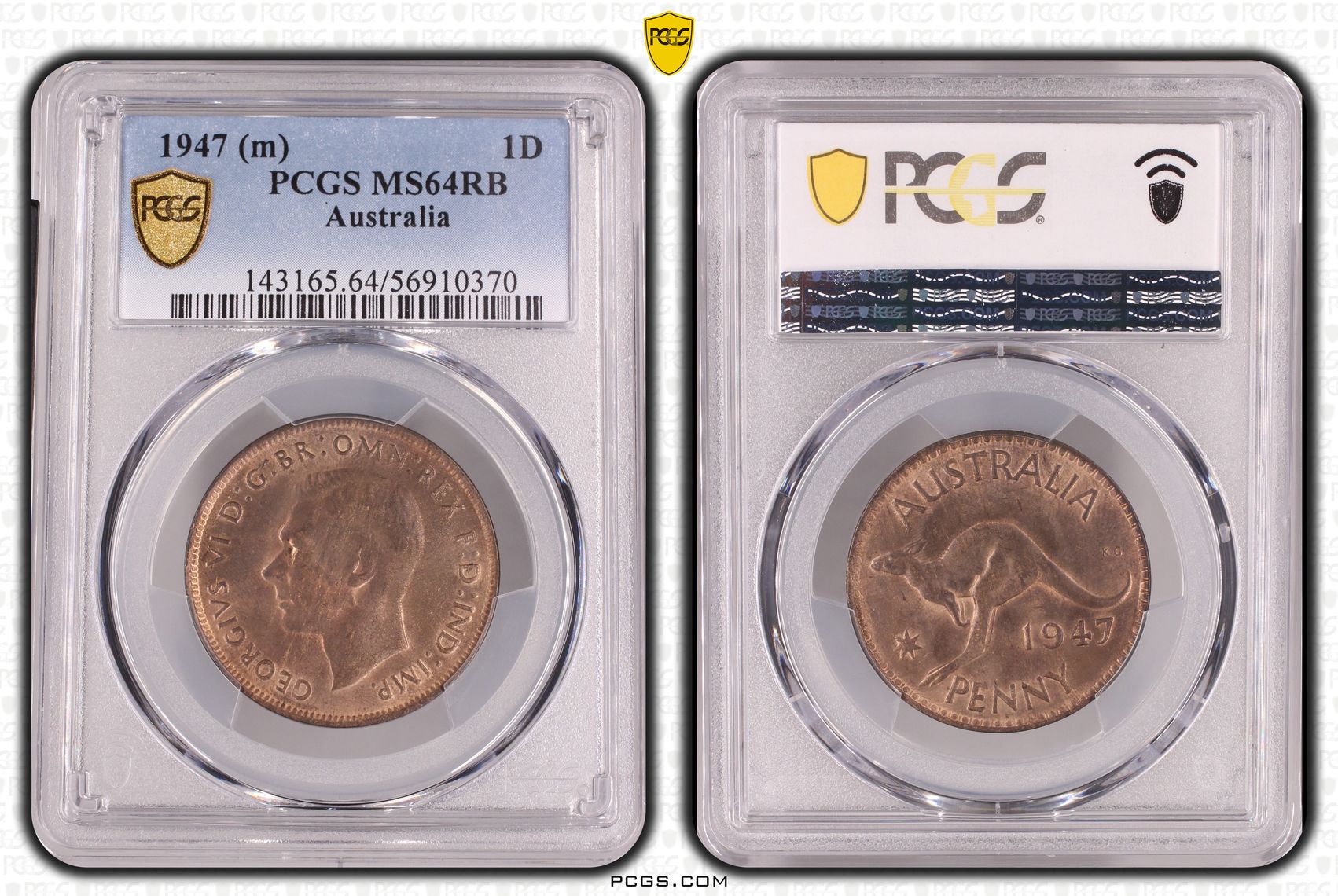 Penny, 1947, PCGS MS64RB