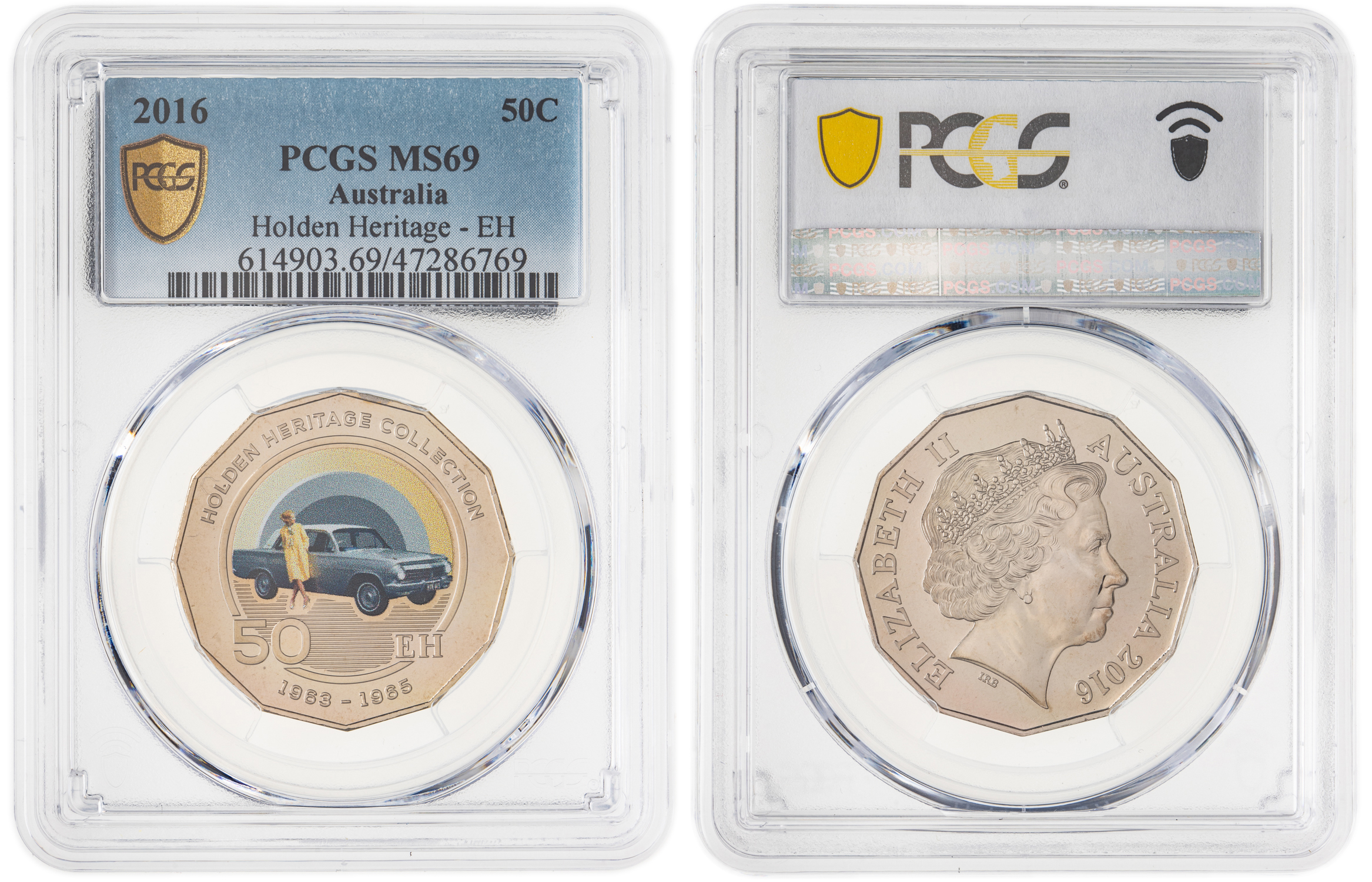 Elizabeth II, Holden Heritage - EH, Fifty Cent, 2016, PCGS MS69