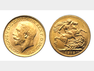 1919 King George V Canada Mint Gold Sovereign.