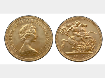 1979 ELIZABETH II DECIMAL GOLD SOVEREIGN