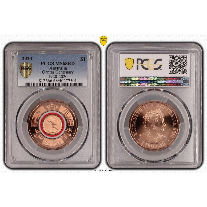 Qantas Centenary 1920-2020, One Dollar, 2020, PCGS MS68RD