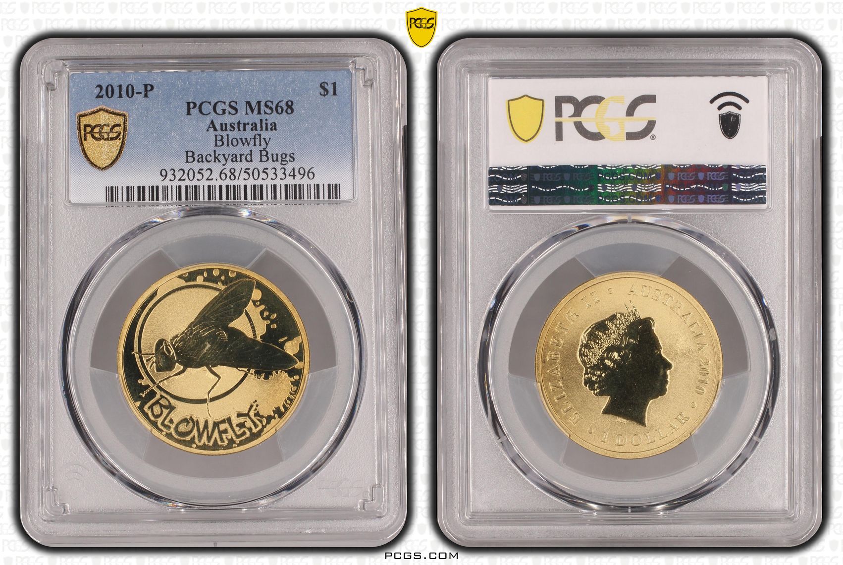 Blowfly Backyard Bugs, One Dollar, 2010-P, PCGS MS68
