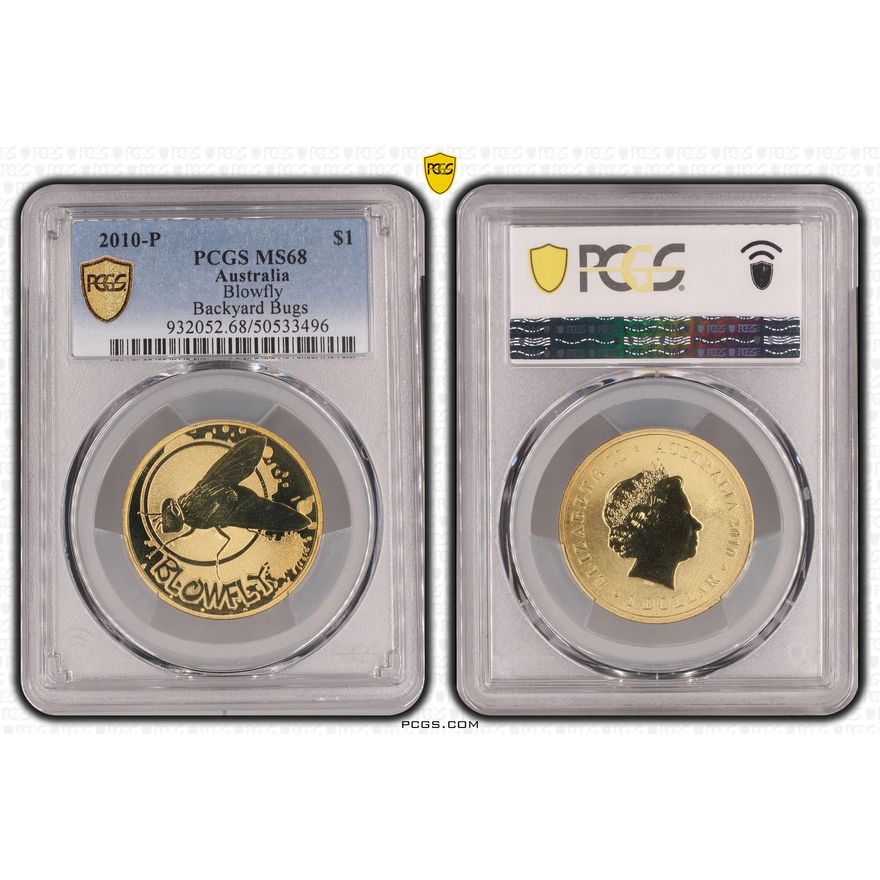 Blowfly Backyard Bugs, One Dollar, 2010-P, PCGS MS68