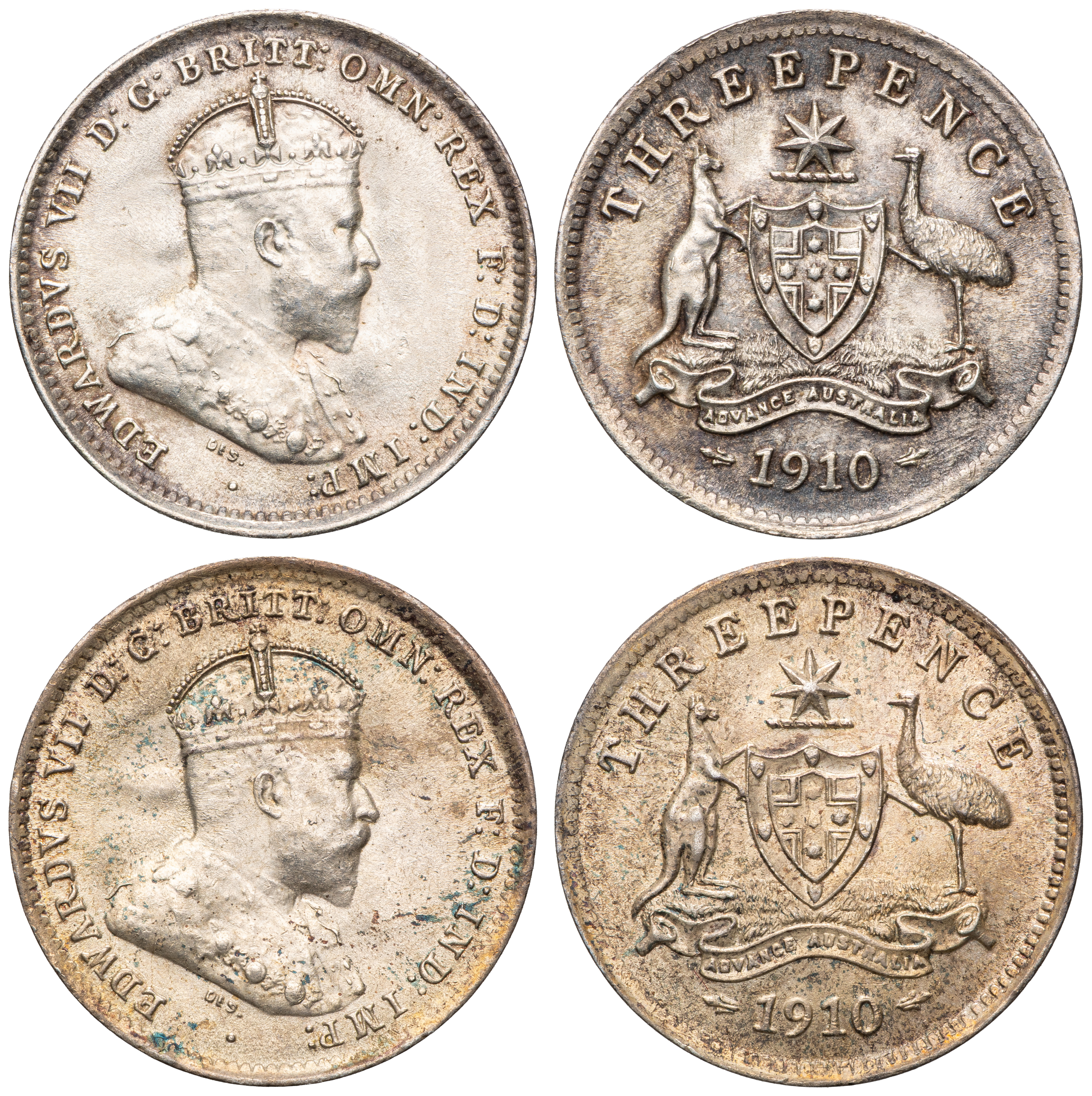 Edward VII, Threepence, 1910, CHU