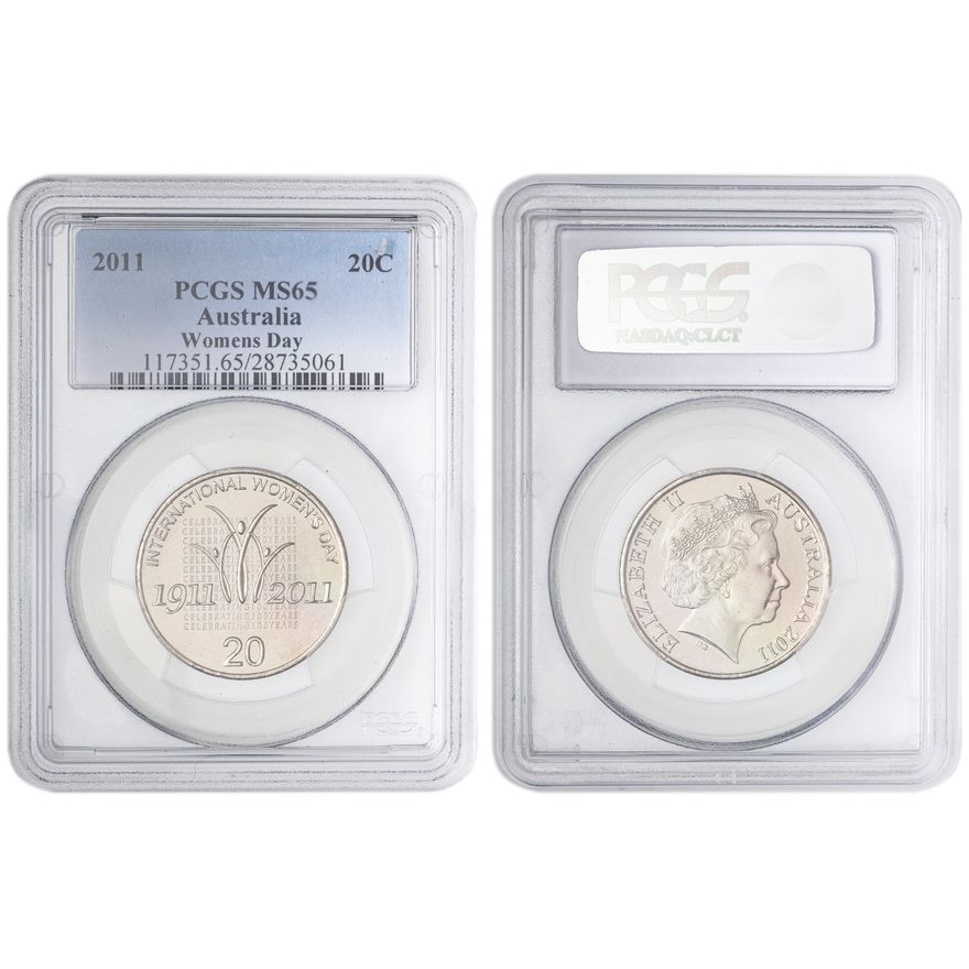 Womens Day , Twenty Cent, 2011, PCGS MS65