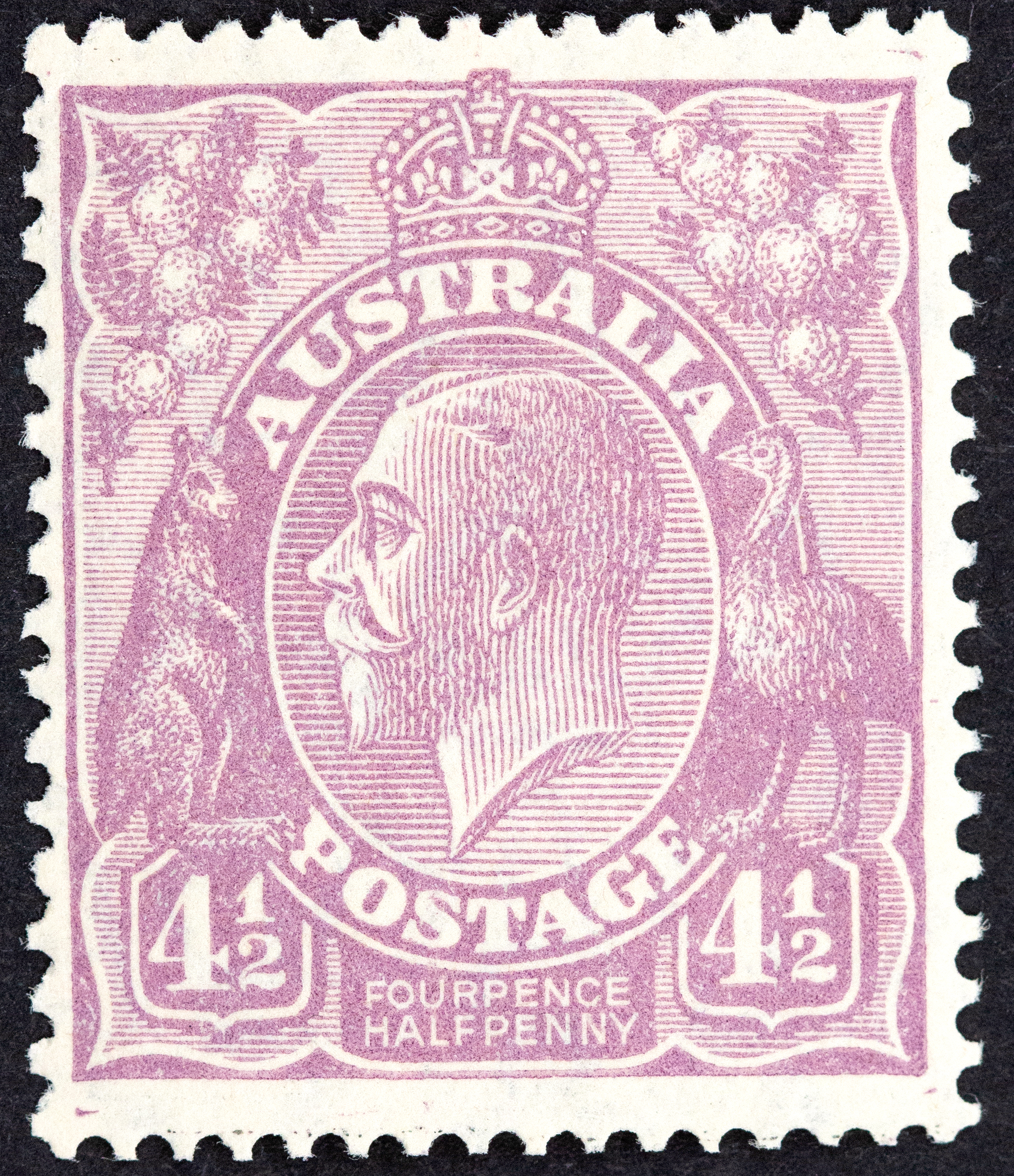 Fourpence Halfpenny, Violet, 1928, MNH