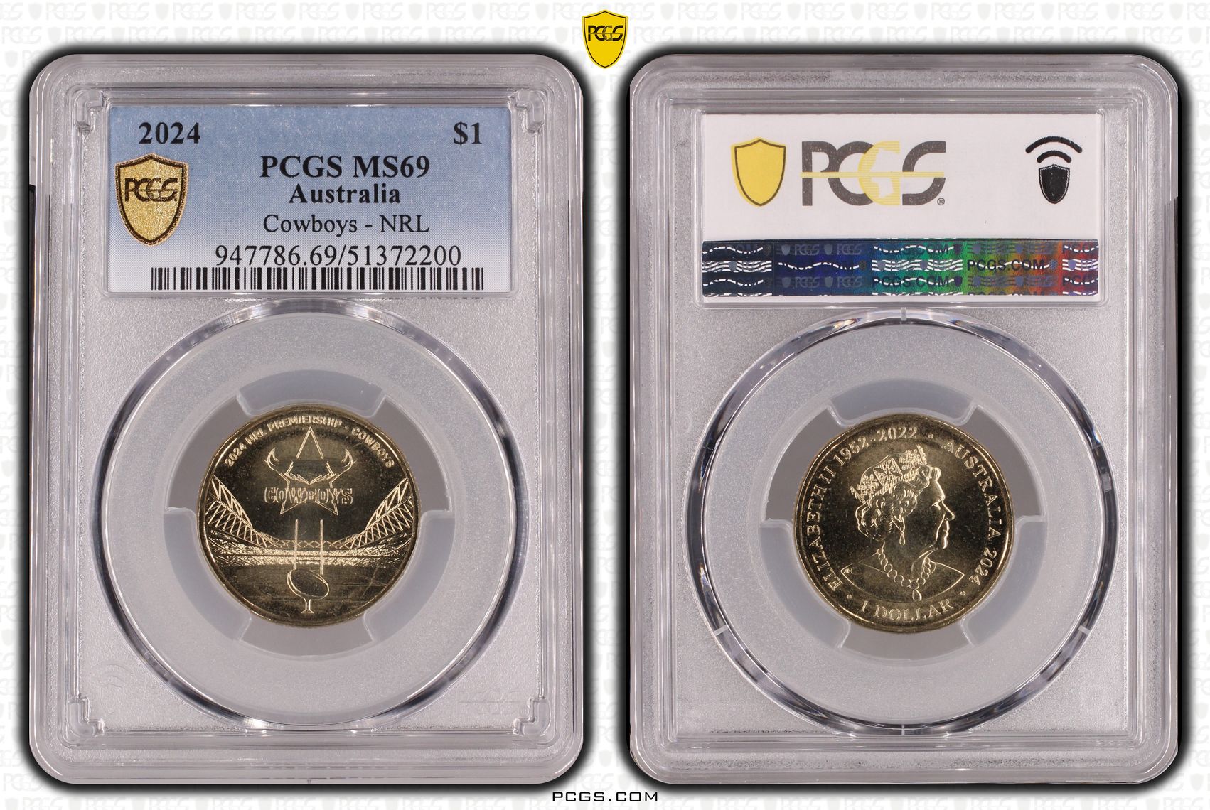Cowboys - NRL, POP 1/0, One Dollar, 2024, PCGS MS69