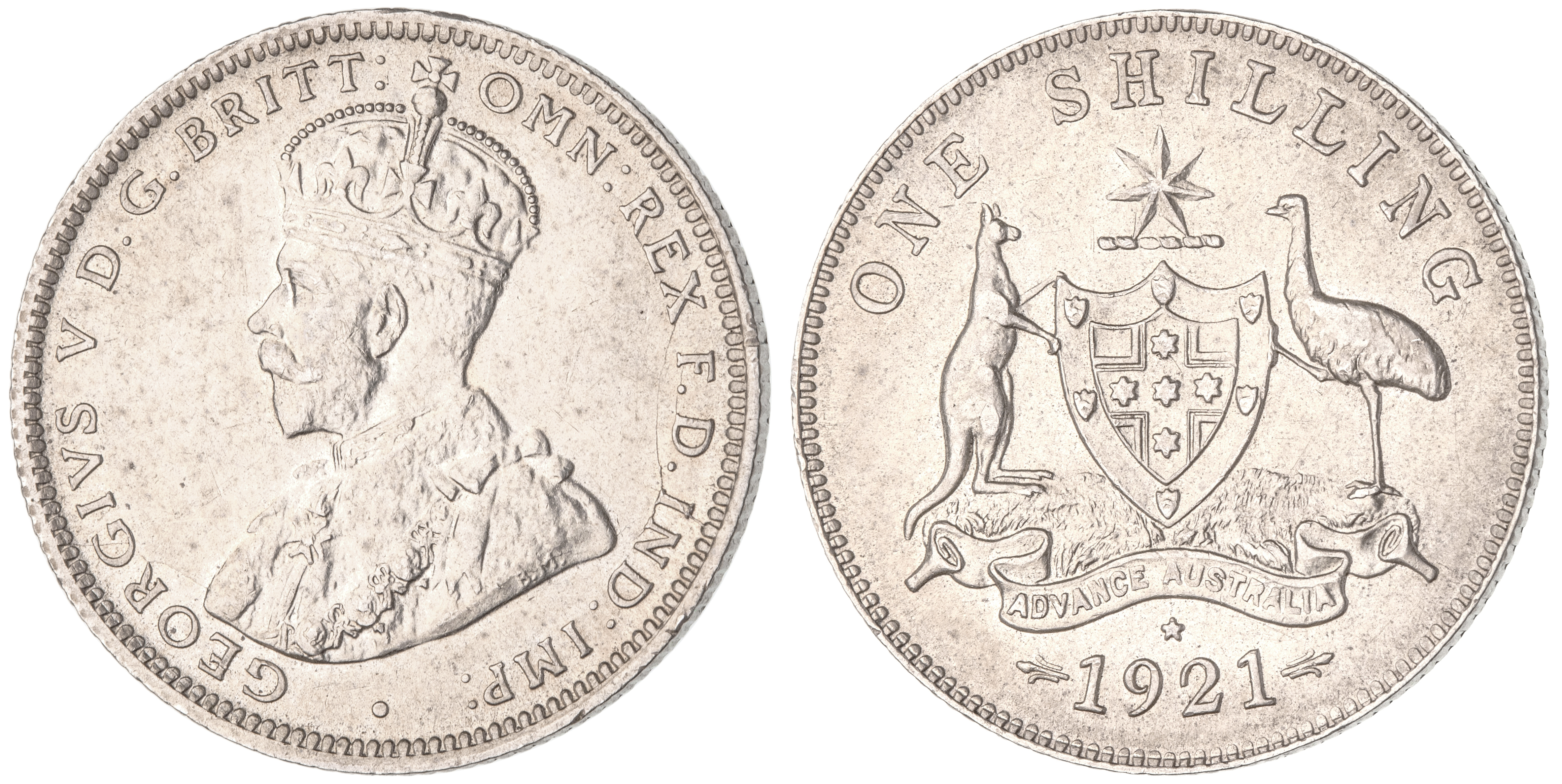 George V, Shilling, 1921*, EF