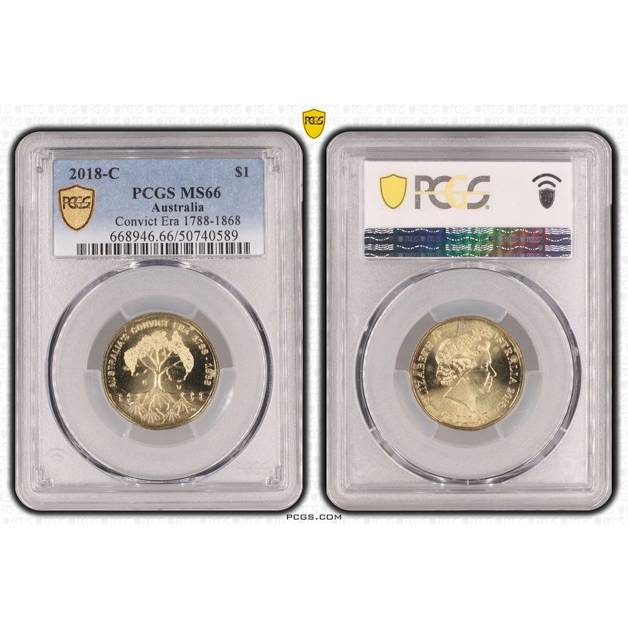 Convict Era 1788-1868, One Dollar, 2018-C, PCGS MS66