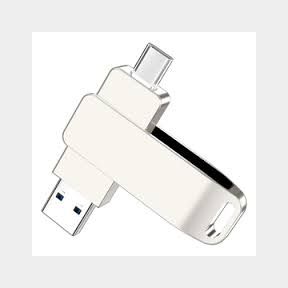BezosMax 512GB Flash Drive 3-in-1 High-Speed USB 3.0/Type-C/Lightning - Silver-Bar 9902179820957- 51745/26131