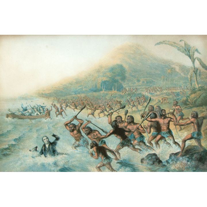 George Baxter 'The Reception of the Rev. J. Williams at Tanna in the South Seas…'