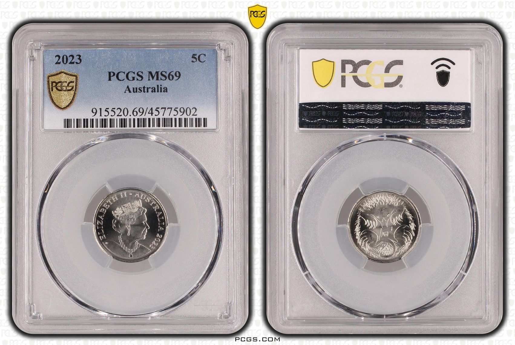 Five Cent, 2023, PCGS MS69