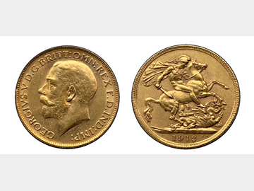 1912 GEORGE V LONDON MINT GOLD SOVEREIGN