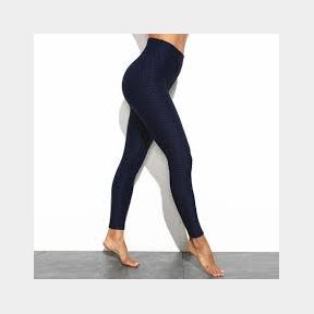 DMP Anti Cellulite Honeycomb Tummy Control Yoga Pants Leggings Fish Scale - Navy | JG 51496/1298 B2 (S2)CB1