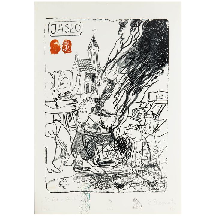 Edward Dwurnik | 35 lat w Partii, z cyklu Wiosna, 1981
