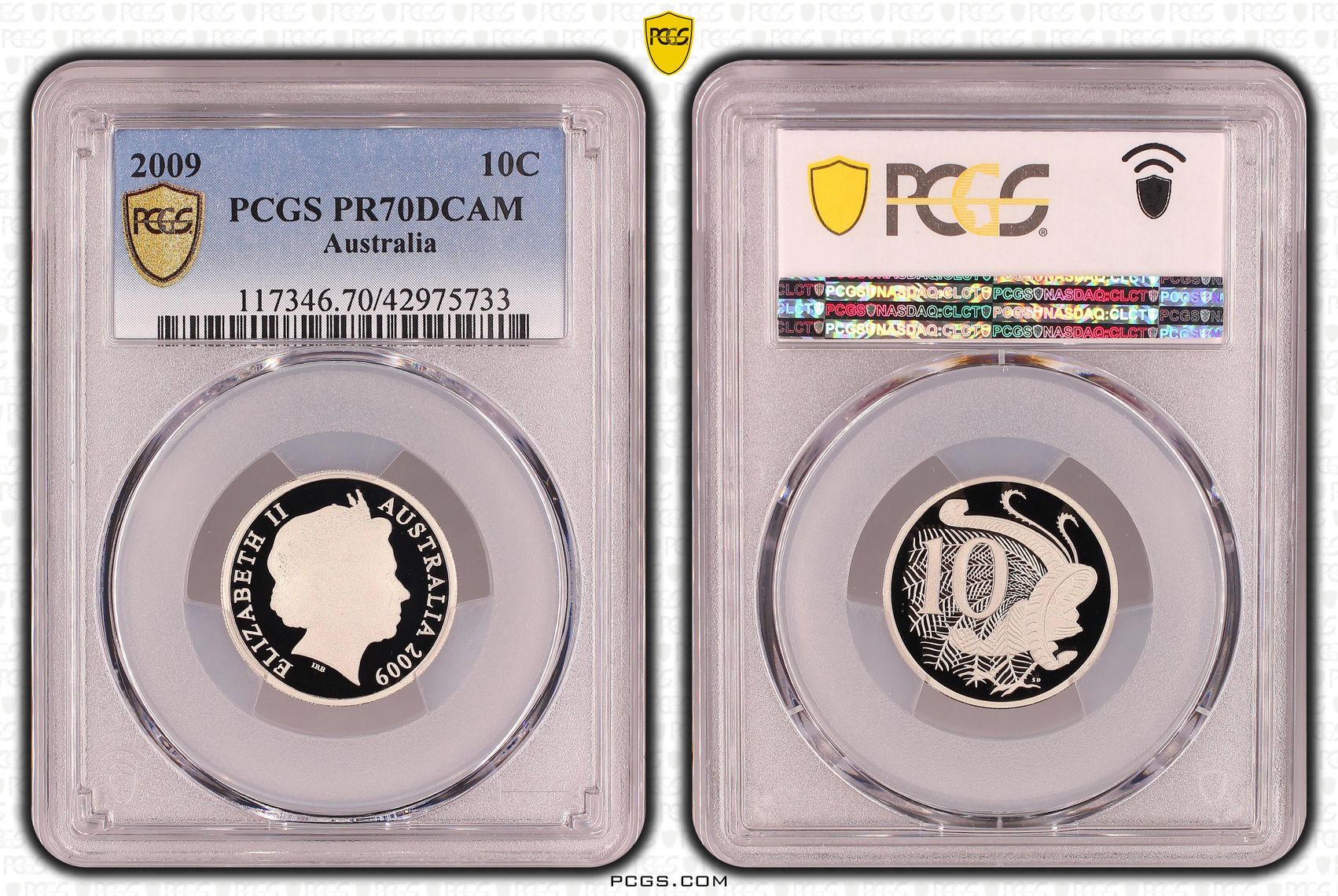 2009 Australia Ten Cent, 10c PCGS - PR70DCAM POP 24/0 -733