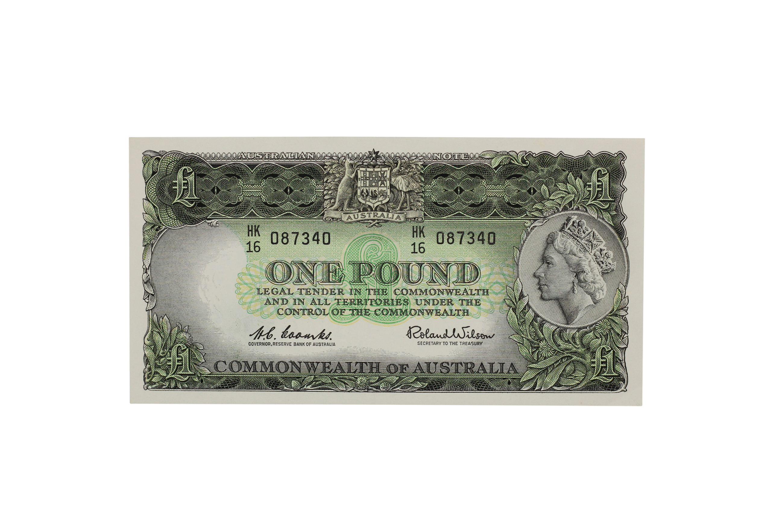 1898. · Coombs/Wilson, One Pound, 1961, UNC