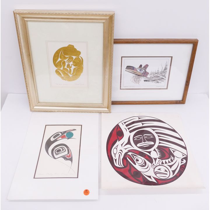 4pc NW Coast Native Prints- Largest 17x13''