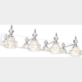 TIPACE CHROME MODERN BATHROOM VANITY LIGHT FIXTURES 4 LIGHTS STAINLESS STEEL VANITY LIGHTS FARMHOUSE BATH LIGHTING(EXCLUDE BULB) (