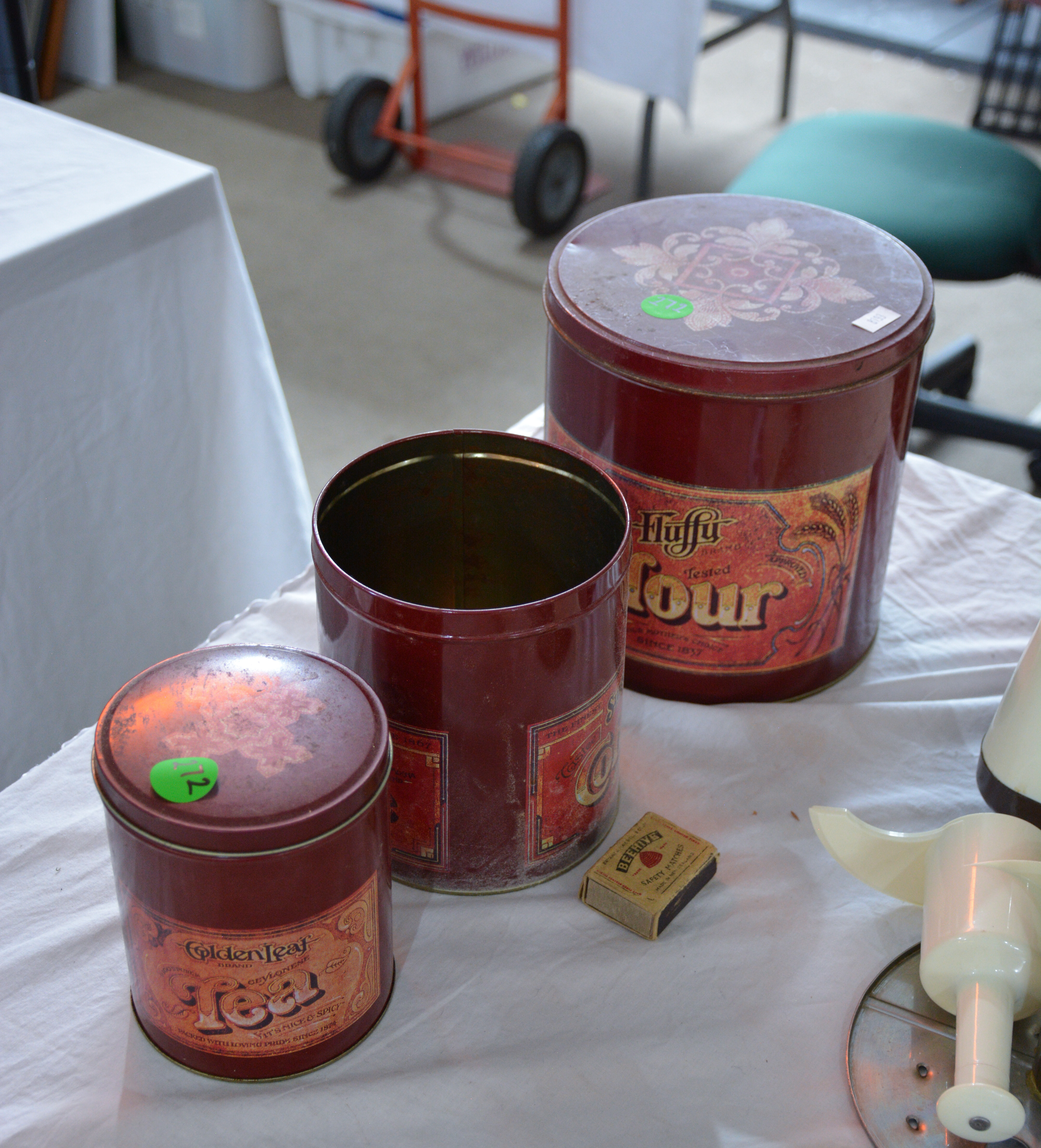 Vintage Tins x 3 — sold at auction in New Zealand for $15