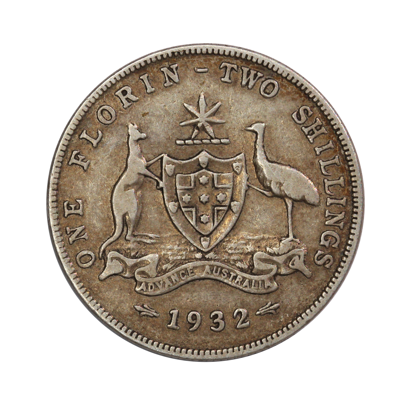1059. · George V, Florin, 1932, F