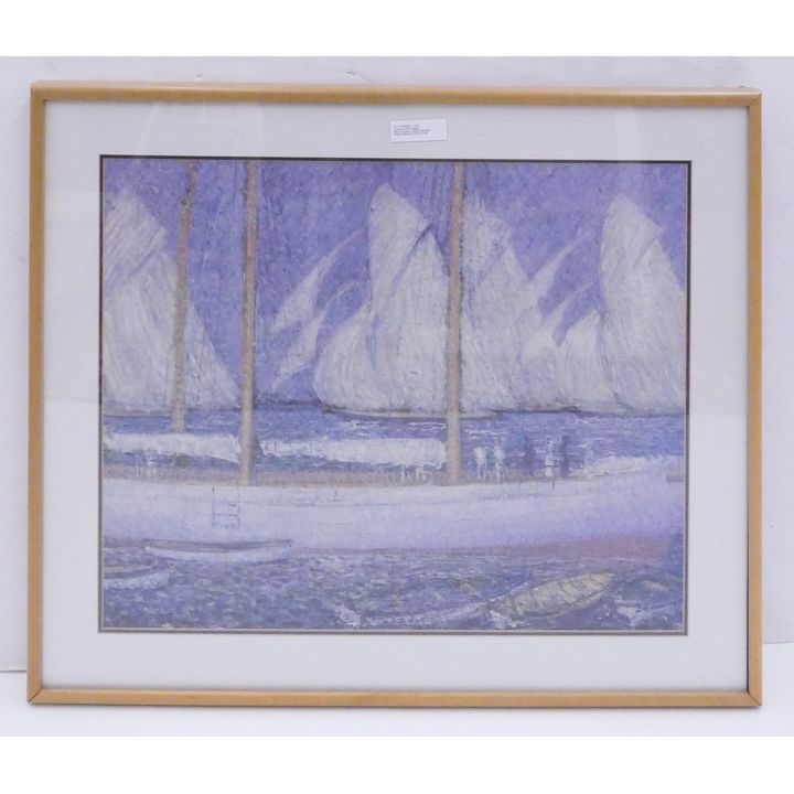 Impressionist Ragata Print- 30x35'' framed